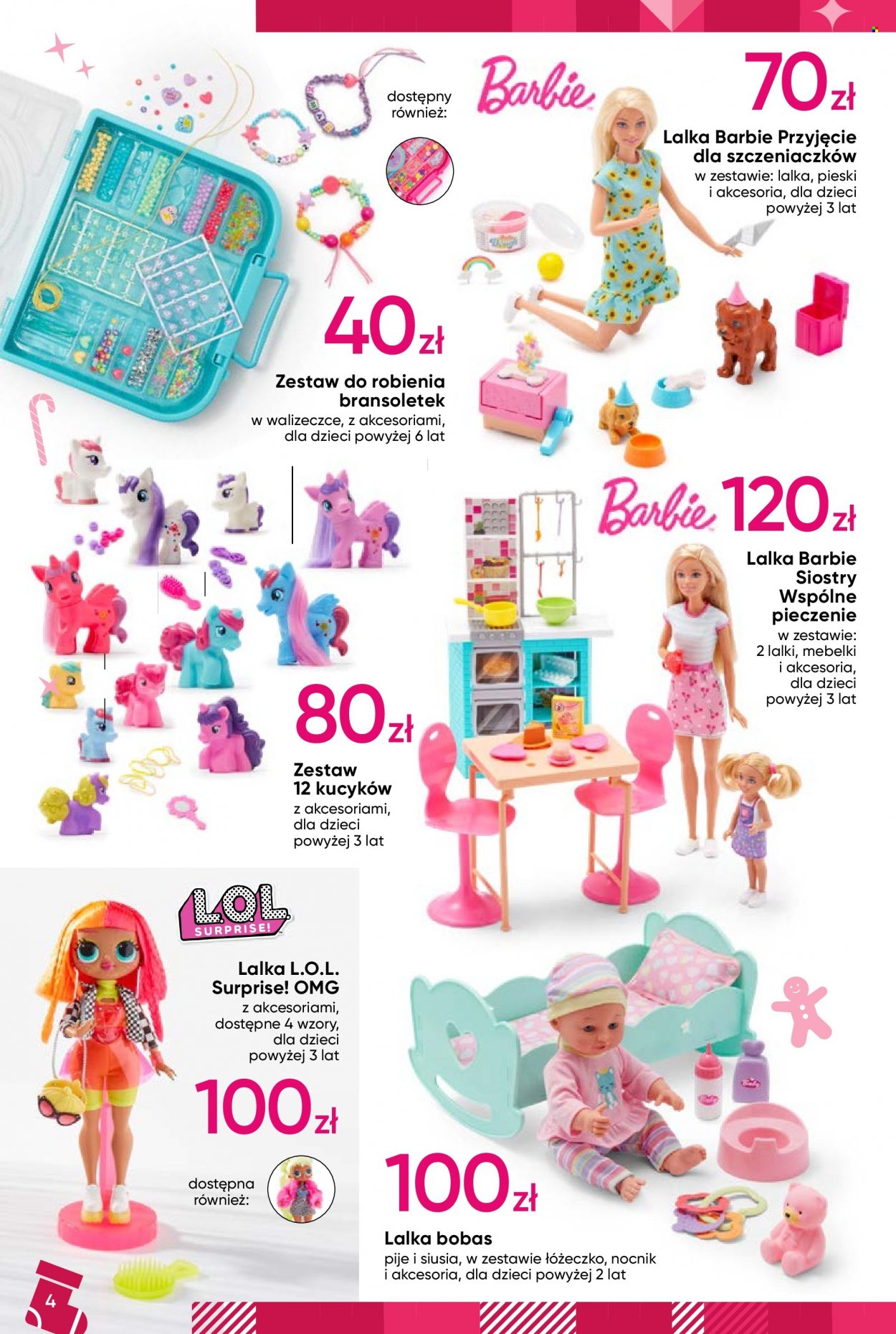 Gazetka Pepco - 2.11.2022 - 24.12.2022 - Produkty w akcji - Barbie, lalka, zestaw kreatywny, figurka zwierząt, L.O.L. Surprise. Strona 4.