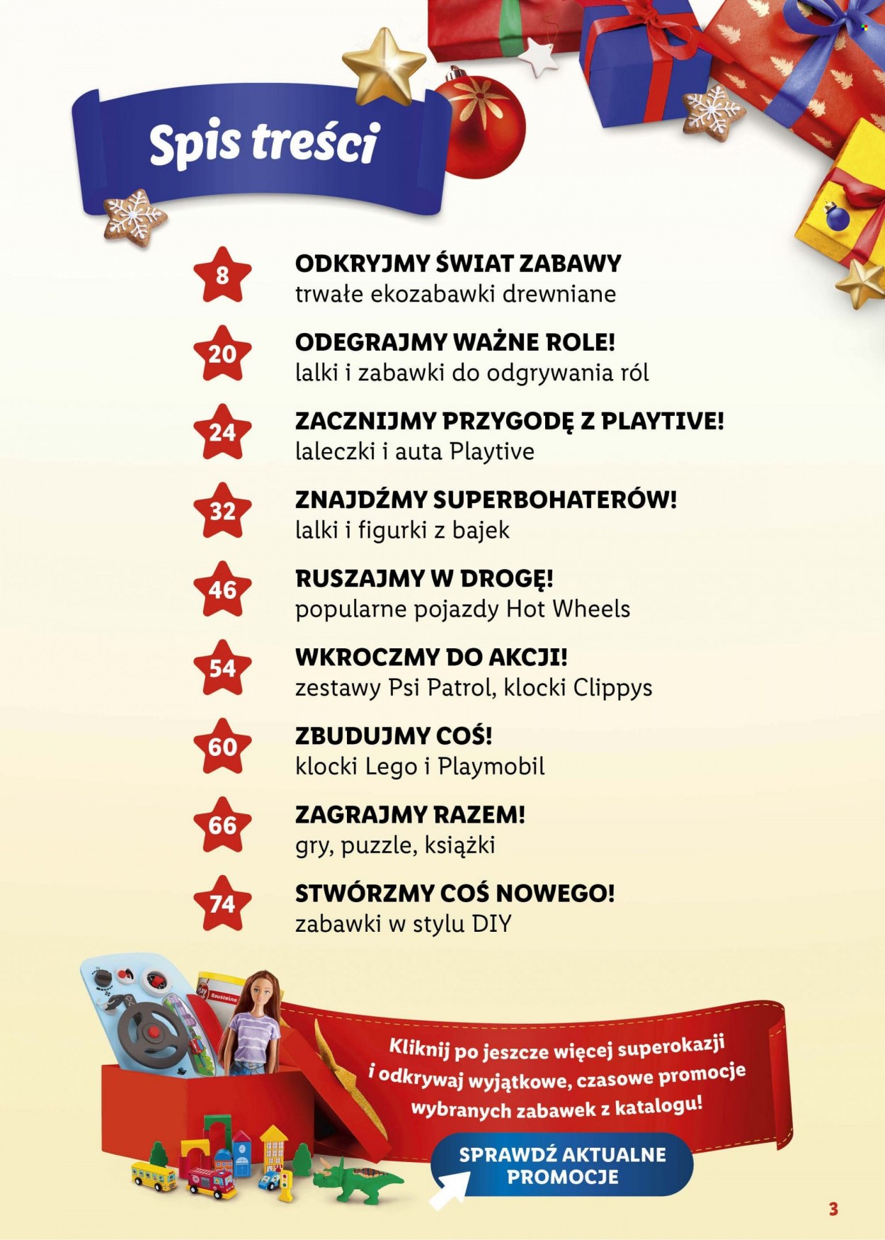 Gazetka Lidl - Produkty w akcji - Psi Patrol, książka, lalka, gra, puzzle, LEGO, Playmobil, Hot Wheels, pojazd, klocki. Strona 3.