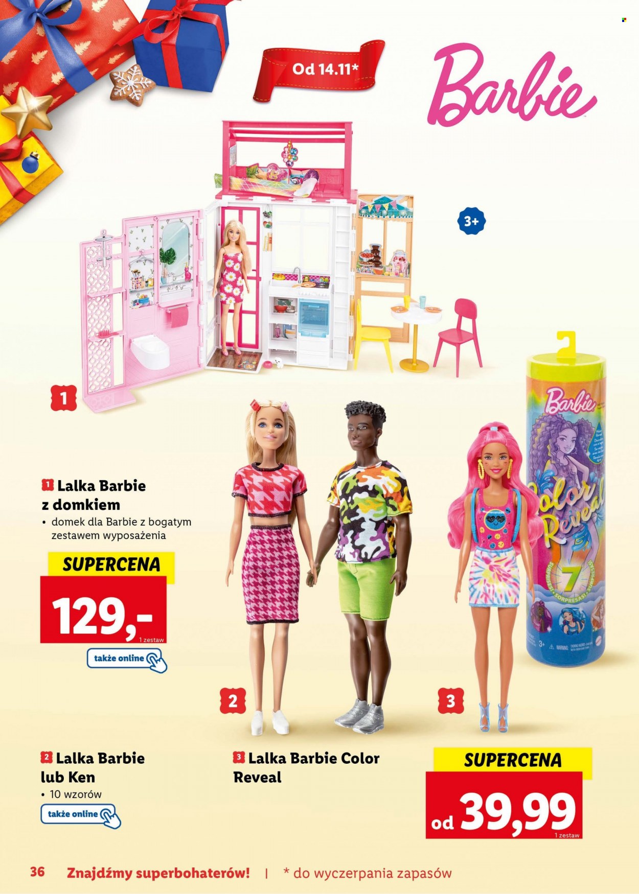 Gazetka Lidl - Produkty w akcji - Barbie, lalka. Strona 36.