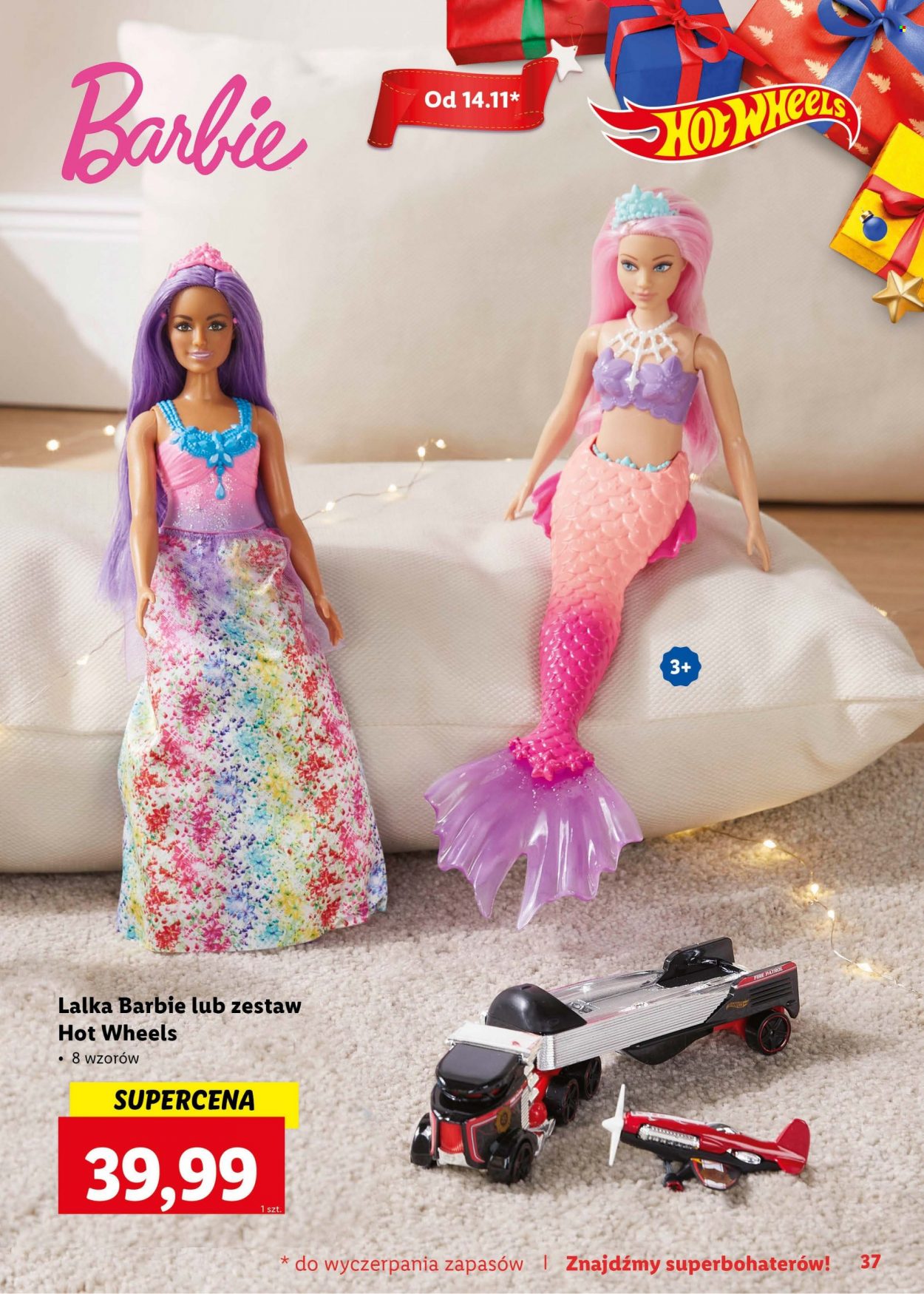 Gazetka Lidl - Produkty w akcji - Barbie, lalka, Hot Wheels. Strona 37.