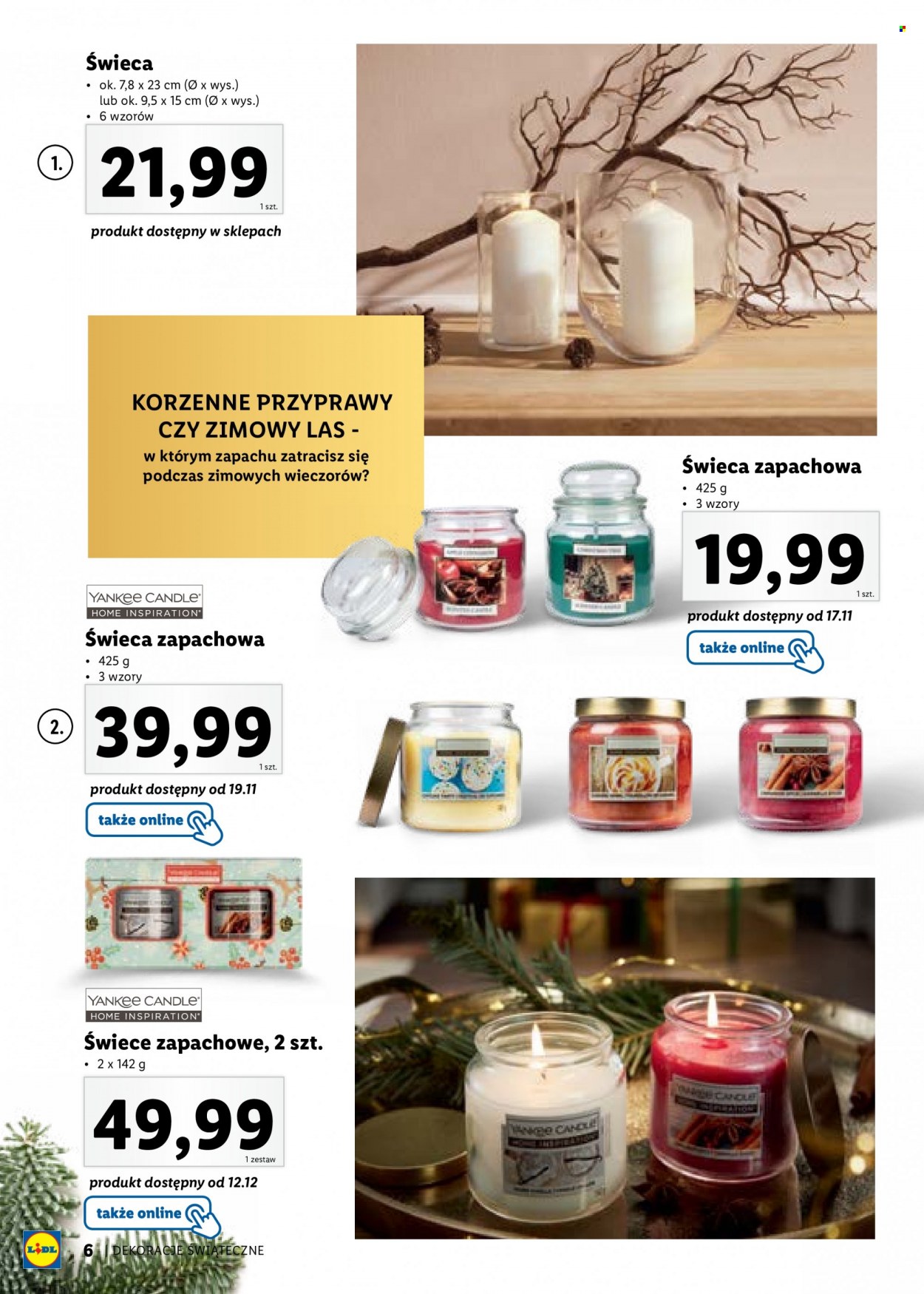 Gazetka Lidl - Produkty w akcji - przyprawa, świeca, świeca zapachowa, Yankee Candle. Strona 6.
