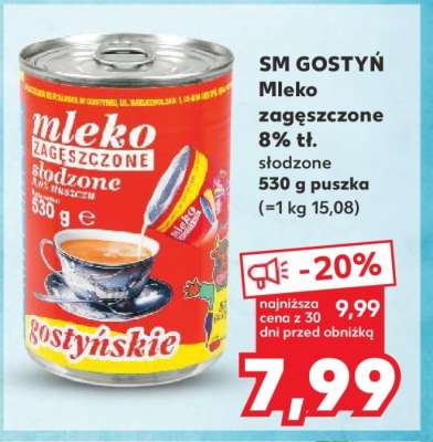 SM GOSTYŃ Mleko zagęszczone 8% tł.