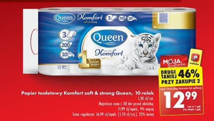 Papier toaletowy Komfort soft & strong Queen, 10 rolek