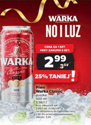 Piwo Warka Classic