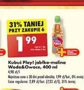 Kubus Play! jabłko-marchew Woda&Owoc, 400 ml