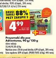 Przysmaki dla psów Adventuros, 90 g/130 g