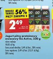 Jogurt pitny proteinowy owocowy Go Active, 330 g