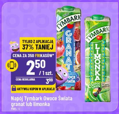 Napój Tymbark Owoce Świata granat lub limonka