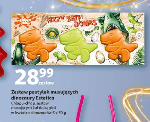 Zestaw pastylek musujących dinozaury Estetica