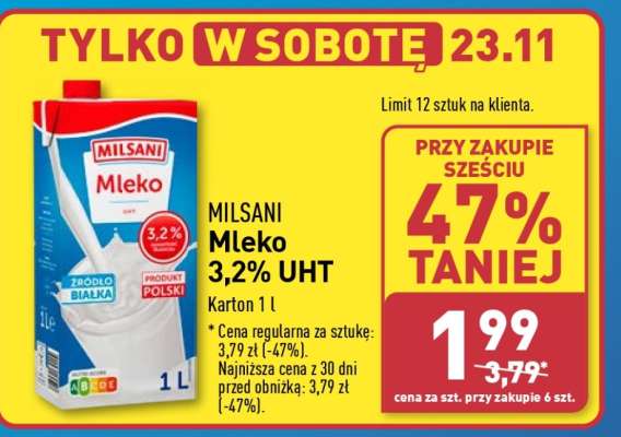 MILSANI Mleko 3,2% UHT