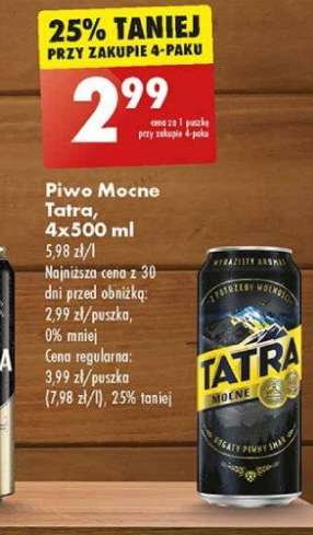 Piwo Mocne Tatra, 4x500 ml