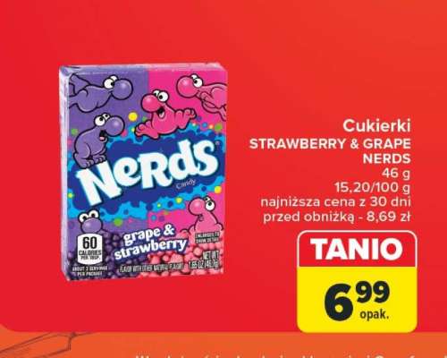 Cukierki STRAWBERRY & GRAPE NERDS