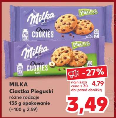 MILKA Ciastka Pieguski