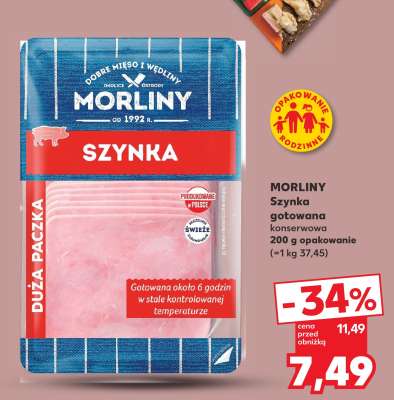 MORLINY Szynka gotowana konserwowa 200 g opakowanie