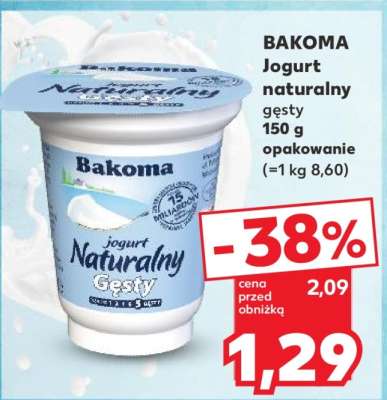 BAKOMA Jogurt naturalny gęsty