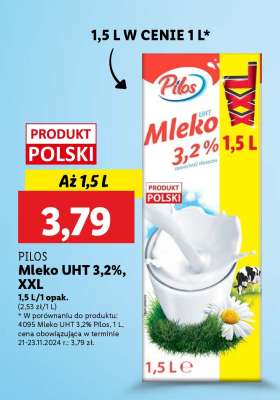 PILOS Mleko UHT 3,2%, XXL