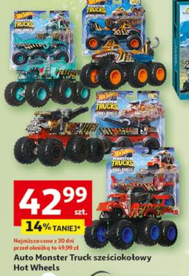 Auto Monster Truck sześciokołowy Hot Wheels