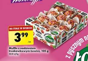 Muffin z nadzieniem truskawkowym Łowicz, 105 g