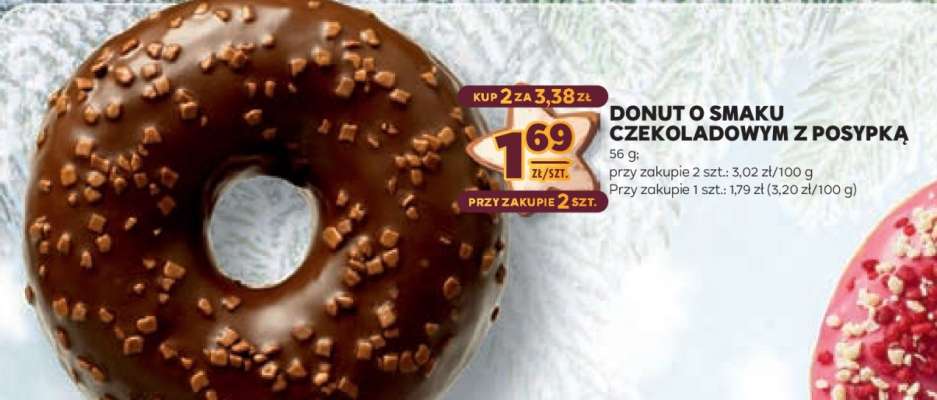 DONUT O SMAKU CZEKOLADOWYM Z POSYPKĄ