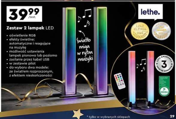 Zestaw 2 lampek LED