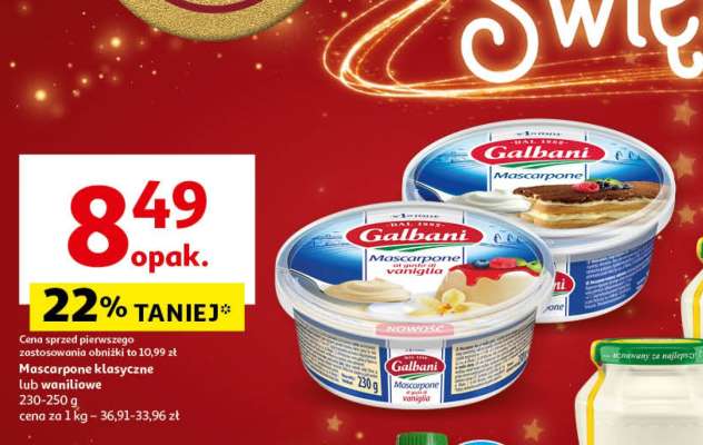 Mascarpone klasyczne lub waniliowe