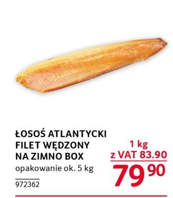 ŁOSOŚ ATLANTYCKI FILET WĘDZONY NA ZIMNO BOX