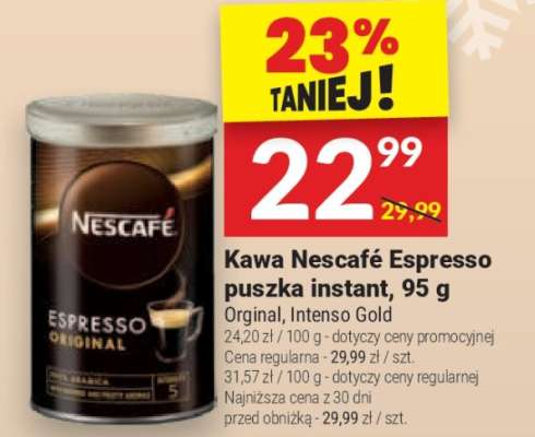 Kawa Nescafé Espresso puszka instant, 95 g