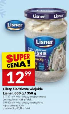 Filety śledziowe wiejskie Lisner, 600 g / 350 g