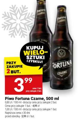 Piwo Fortuna Czarne, 500 ml