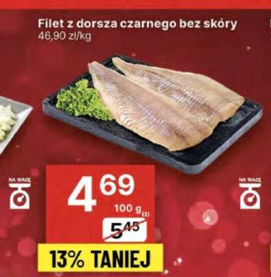 Filet z dorsza czarnego bez skóry