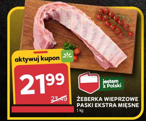 Żeberka wieprzowe paski ekstra mięsne