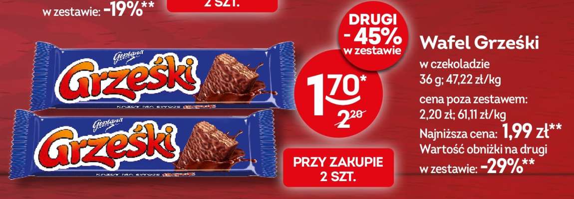 Wafel Grześki w czekoladzie