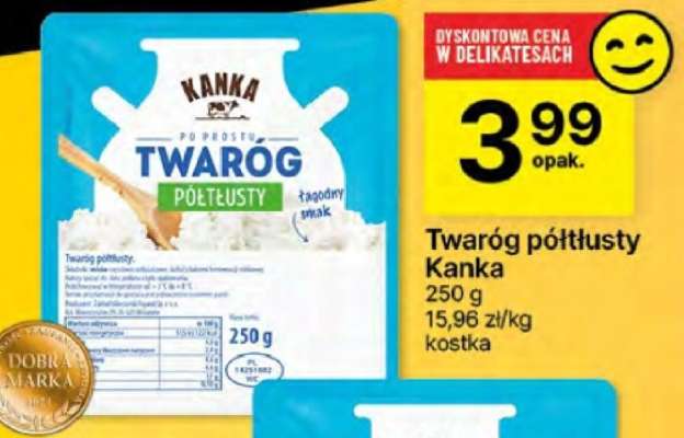 Twaróg półtłusty Kanka