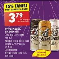 Piwo Kozel 6x500 ml