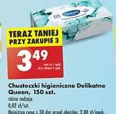 Chusteczki higieniczne Delikatne Queen , 150 szt