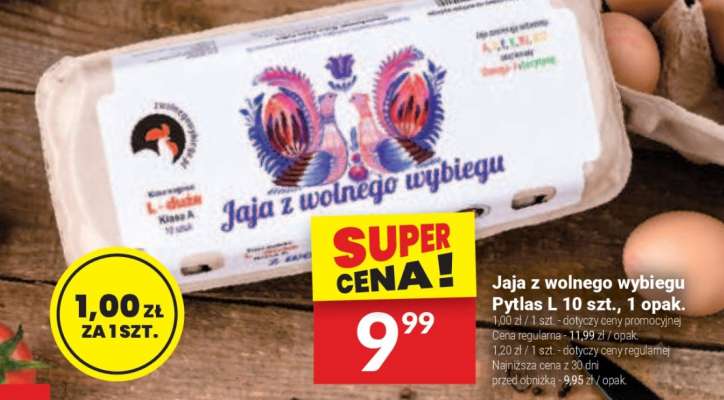 Jaja z wolnego wybiegu Pytlas L 10 szt., 1 opak.