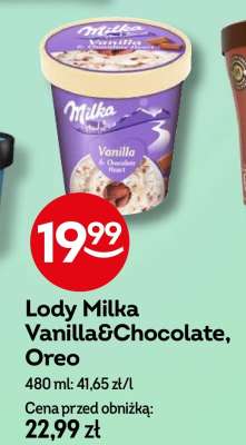 Lody Milka Vanilla&Chocolate, Oreo