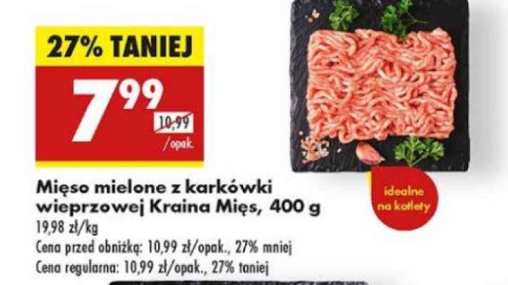 Mięso mielone z karkówki wieprzowej Kraina Mięs , 400 g