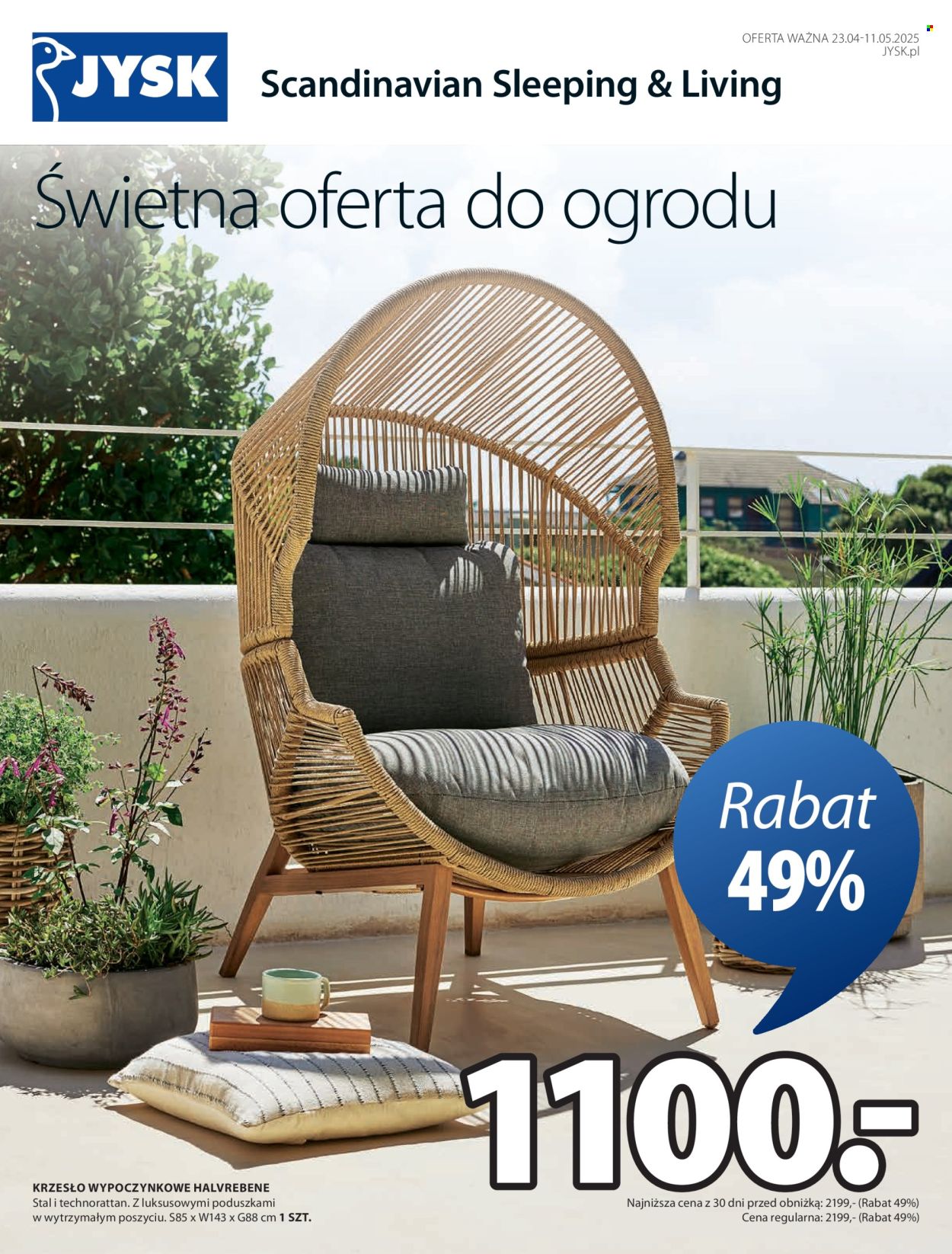 Leták JYSK - 23.4.2025 - 11.5.2025. Strana 1