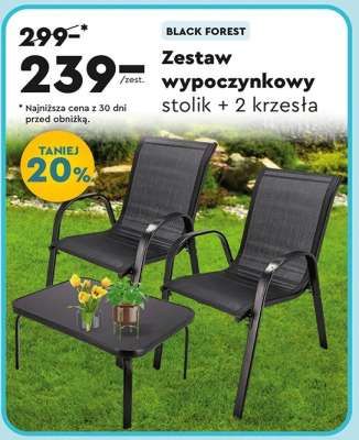 Zestaw wypoczynkowy stolik + 2 krzesła