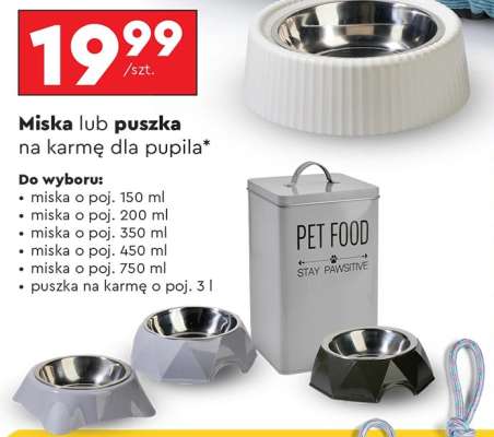 Miska lub puszka na karmę dla pupila