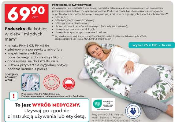 Poduszka dla kobiet w ciąży i młodych mam