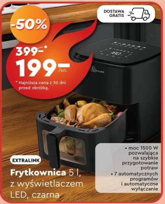 Frytkownica 5 l, z wyświetlaczem LED, czarna