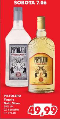 PISTOLERO Tequila Gold, Silver