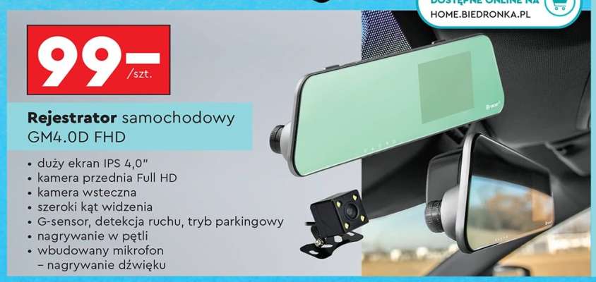 Rejestrator samochodowy GM4.0D FHD