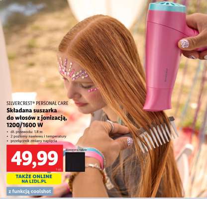 SILVERCREST® PERSONAL CARE Składana suszarka do włosów z jonizacją