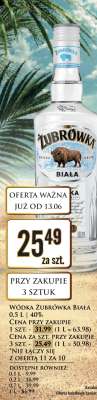 WÓDKA ZUBRÓWKA BIAŁA 0,5 L | 40