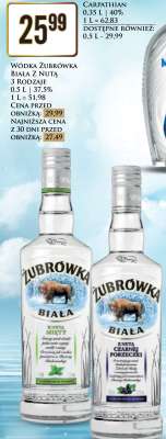 WÓDKA ŻUBRÓWKA BIAŁA Z NUTĄ