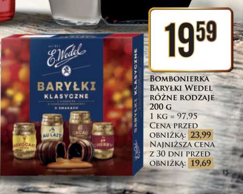 Bombonierka Baryłki Wedel Różne Rodzaje 200 g