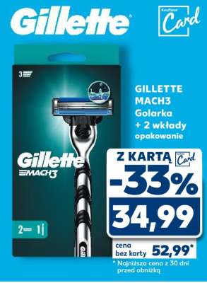 GILLETTE MACH3 Golarka + 2 wkłady opakowanie
